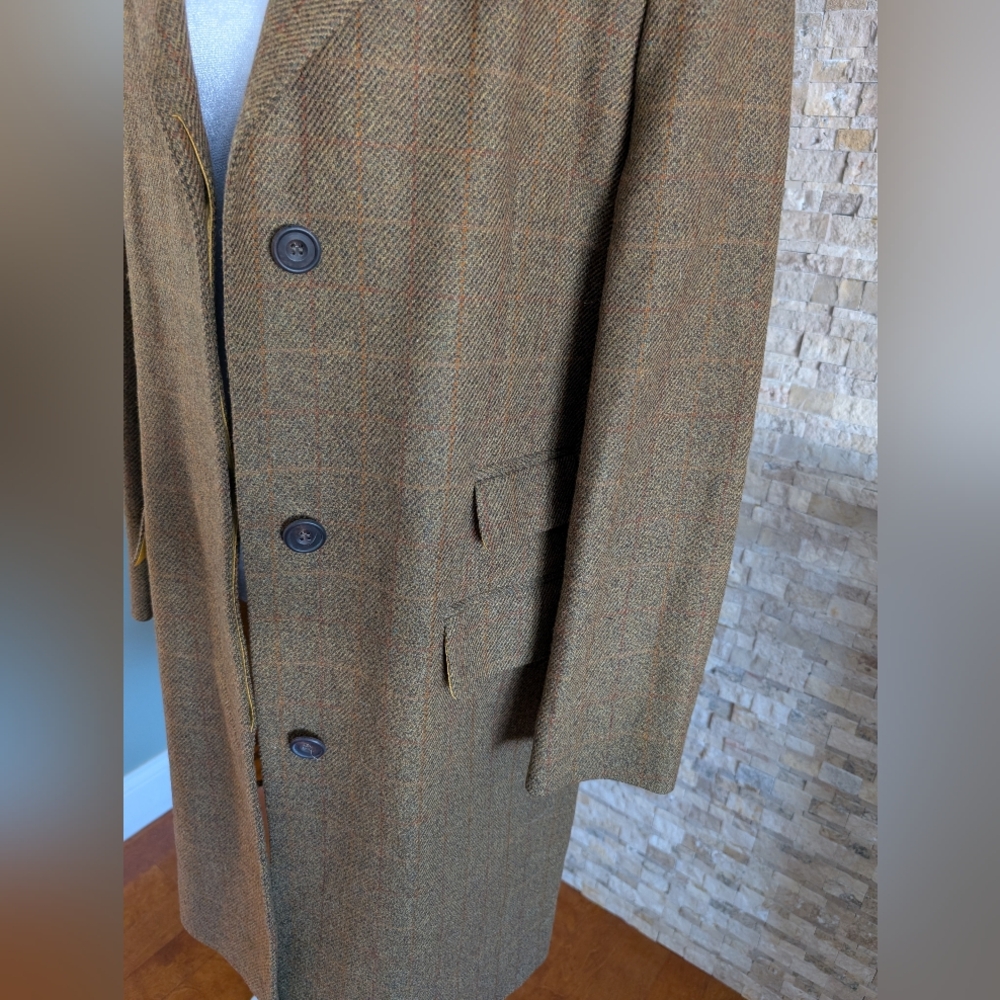 Chrysalis Made In England Tweed 100% Wool Luxury Over Coat Women's UK 14/US 10 image 4